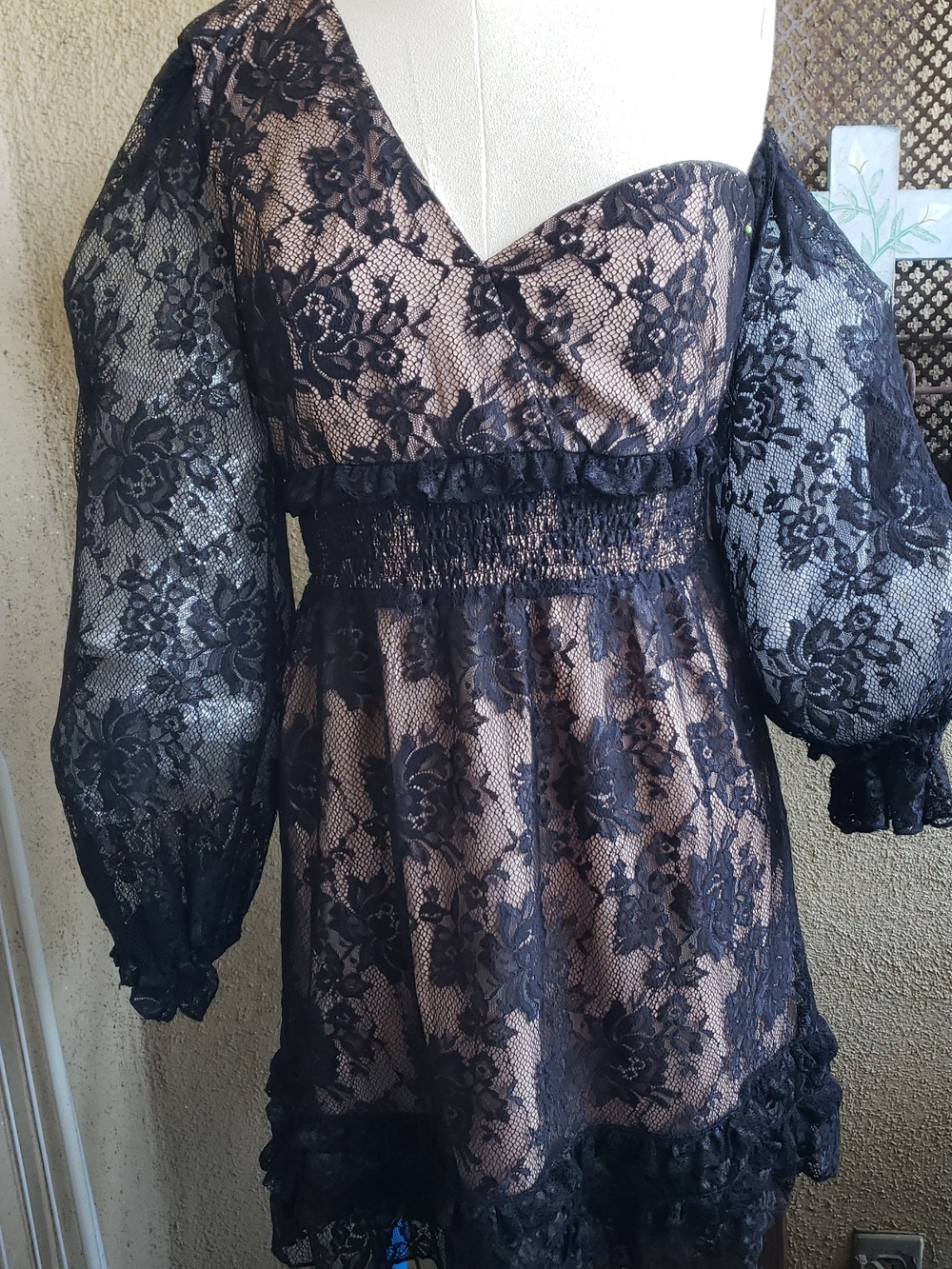 Asymmetrical lace  super sexy dress